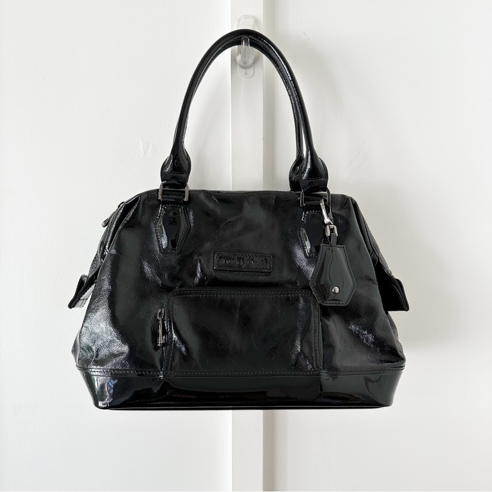 LONGCHAMP black legende patent leather bag
